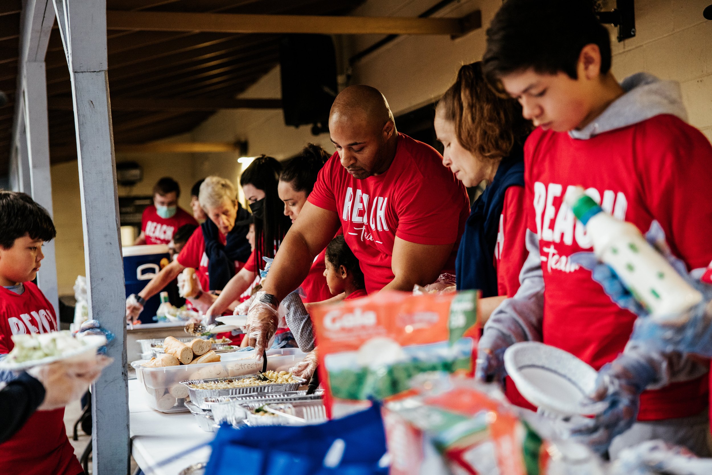 Action Church volunteers serving together