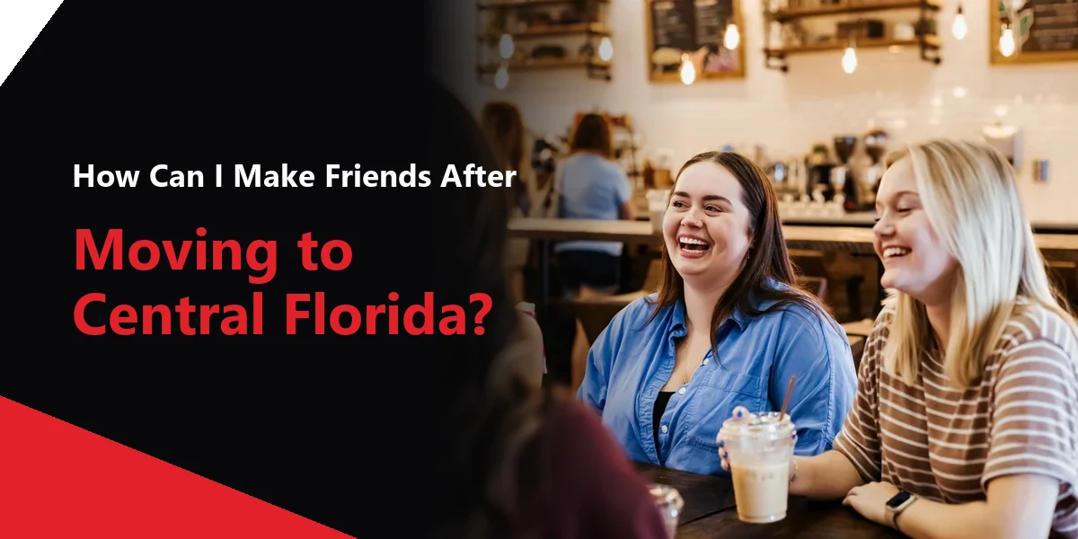 Two friends laughing together over coffee.