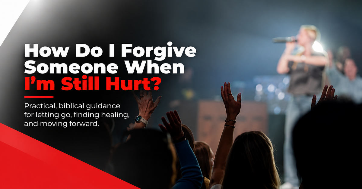 Two people having a supportive conversation while working through hurt and forgiveness.